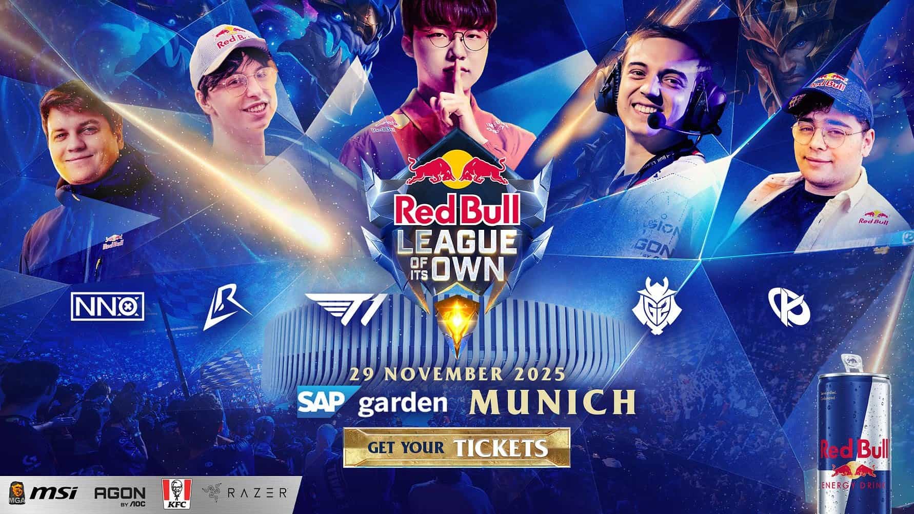Red Bull League of Its Own 2025 Heads to Munich with T1, Los Ratones, G2, Karmine Corp