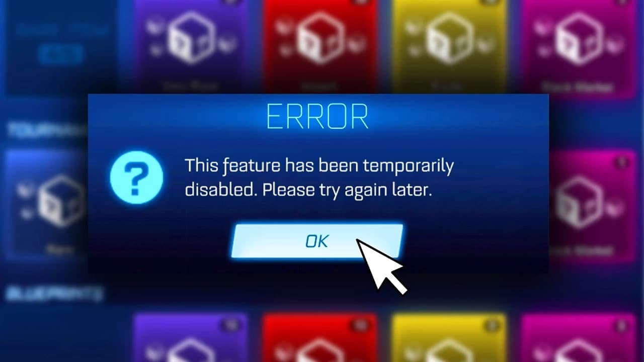 Understanding the "This Feature Is Temporarily Disabled" Error in Rocket League