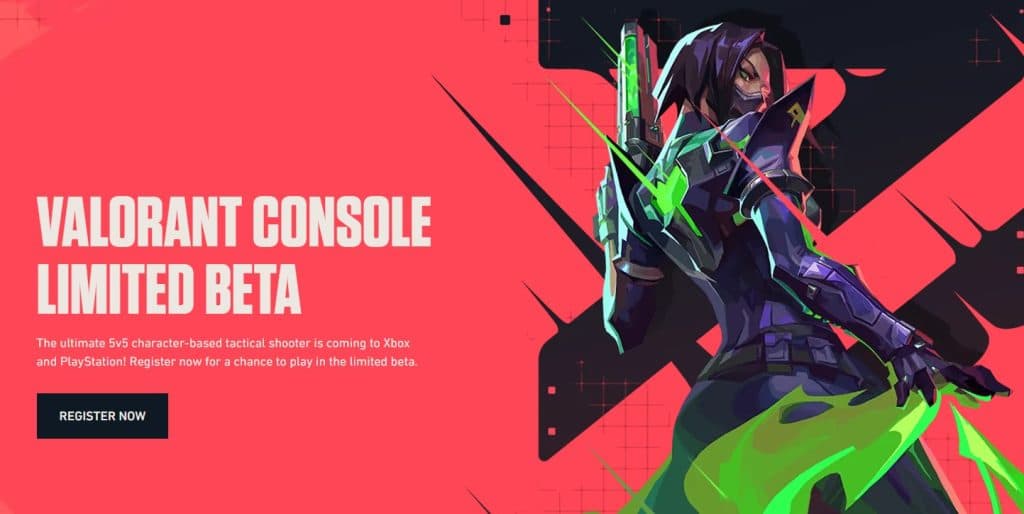 Página inicial do Valorant Console Beta (créditos: Riot Games)