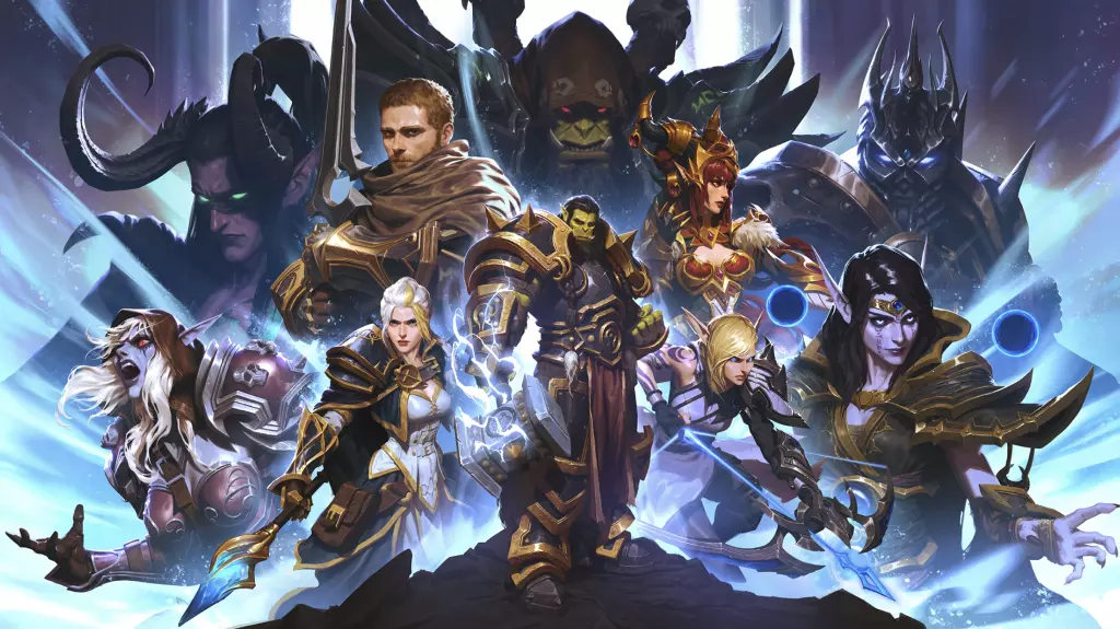 World of Warcraft banner displaying multiple characters