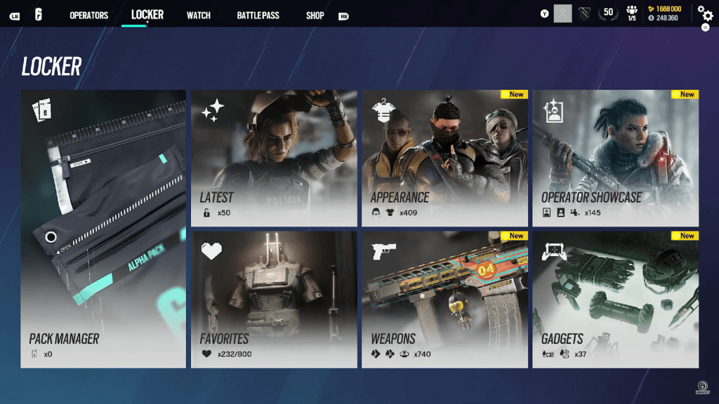 The Locker Menu