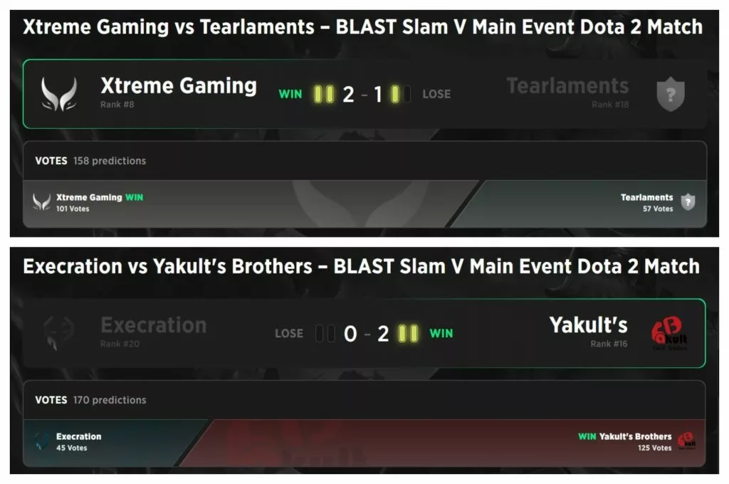 Results for the BLAST Slam V Last Chance Playoff.