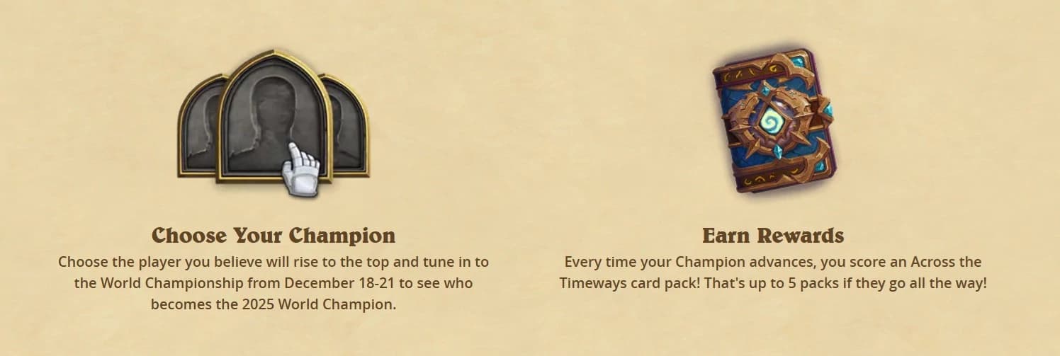 choose your champion hearthstone world championship 2025