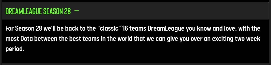 DreamLeague Season 28 is how ESL will keep tradition alive in the Dota 2 side of things.