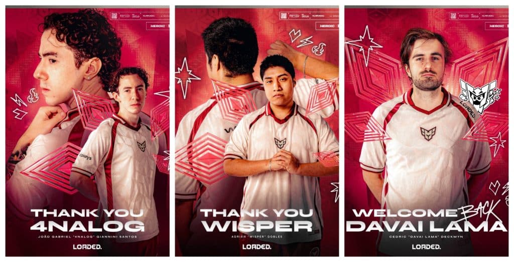 Heroic started off the roster shuffle season with three changes.