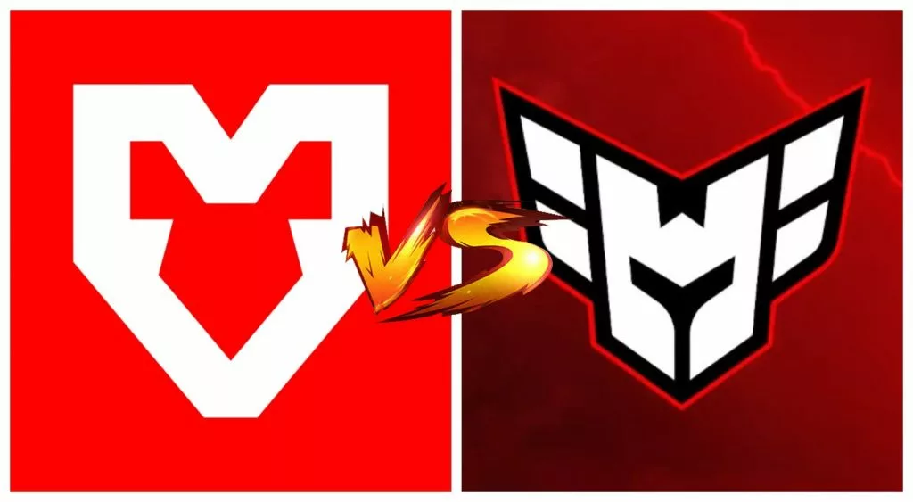 MOUZ and Heroic's logos side by side, just as their performances.