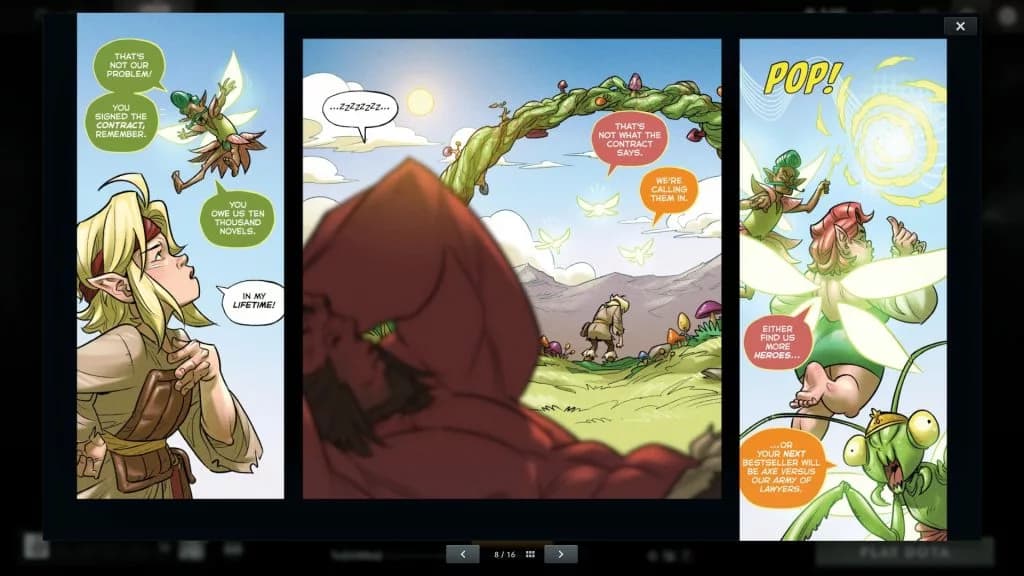 A page out of the event Comic, giving context to why are we hunting heroes.