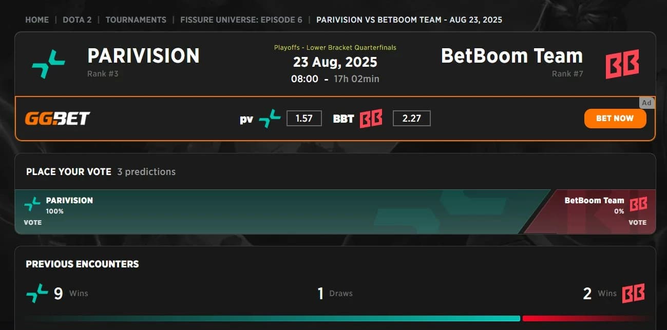 Will PARIVISION manage to get past the lower bracket on the FISSURE Universe Episode 6?