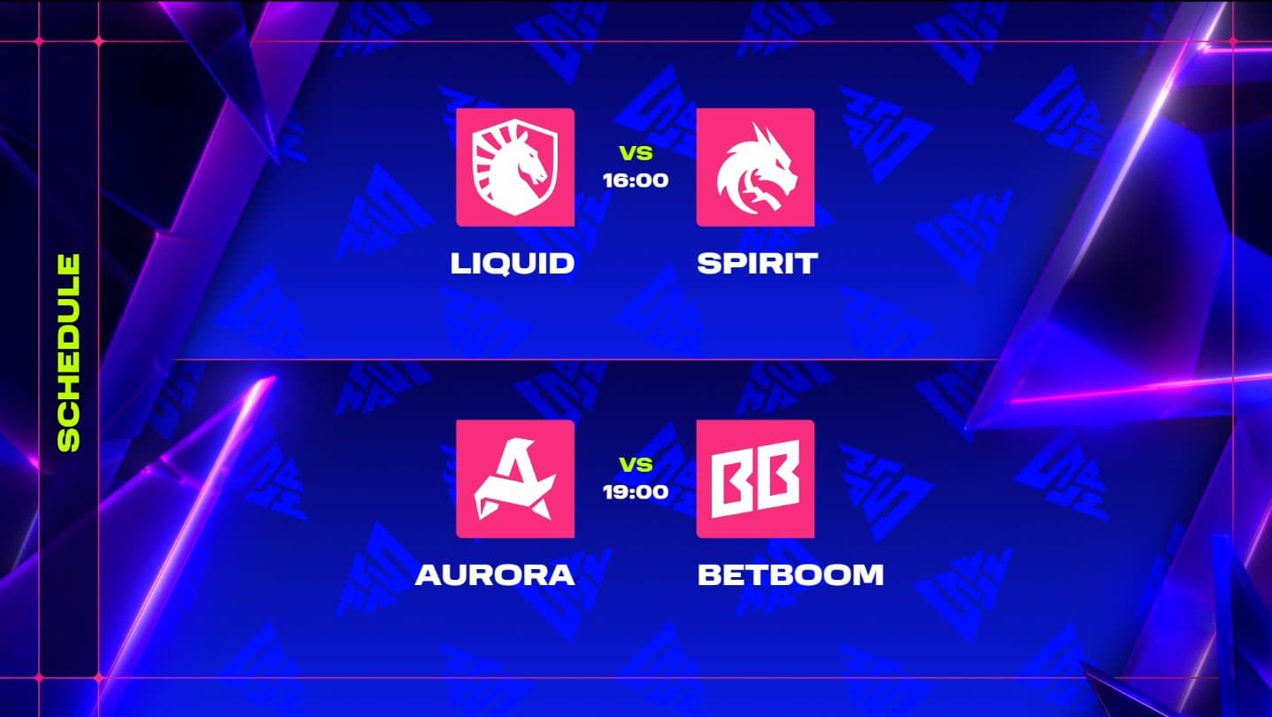 Scheduled matches for the first round of the BLAST Slam III playoffs.