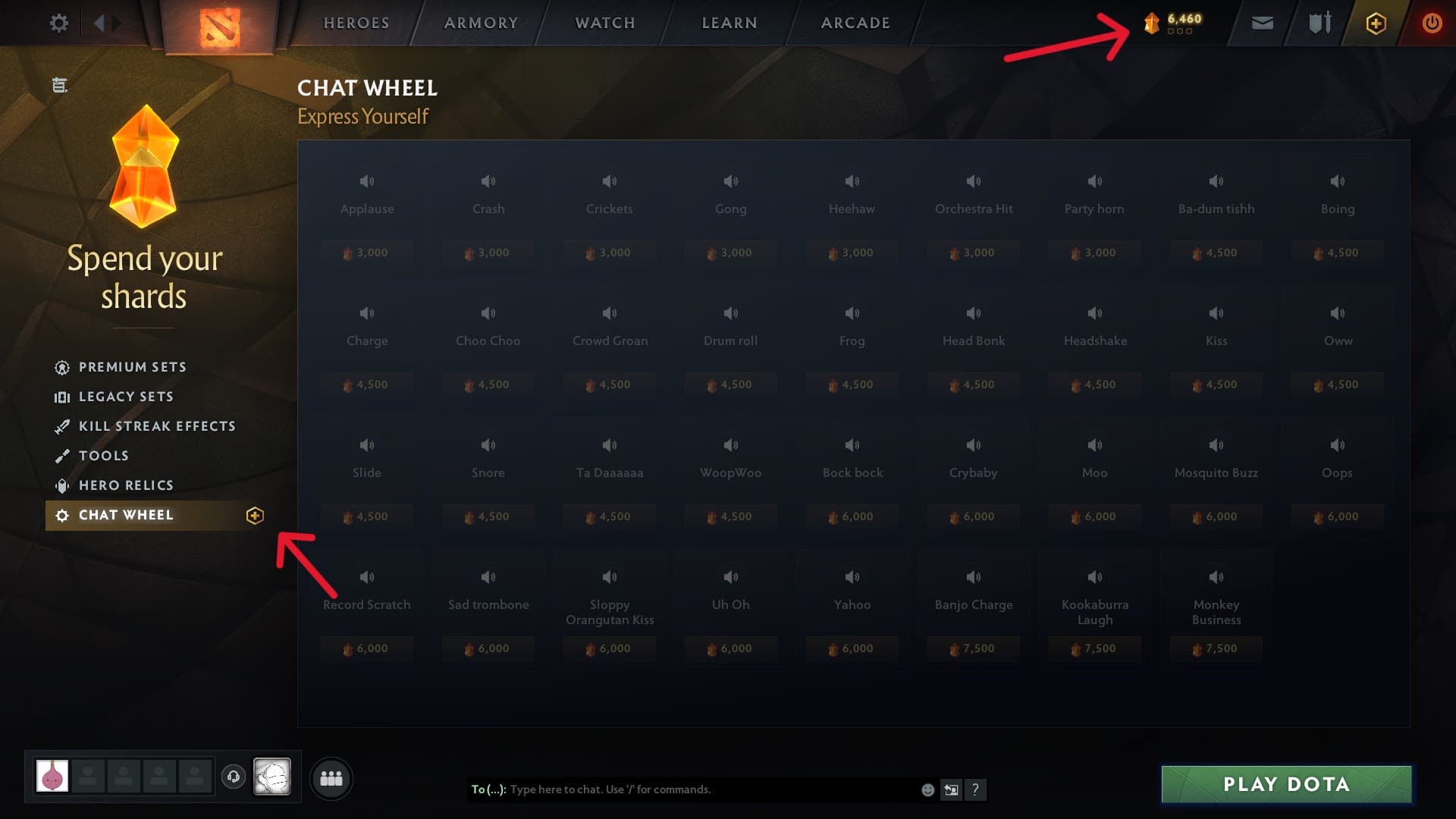 There are a lot of exclusive items inside the Shard Shop.