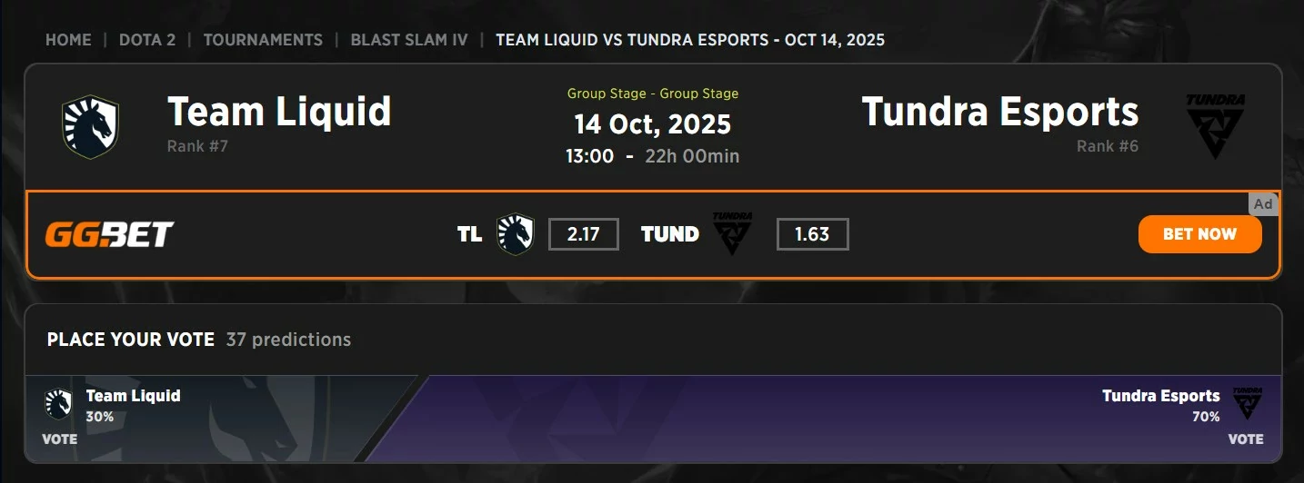 Tundra Esports will test Team Liquid's new roster once again on the BLAST Slam IV.