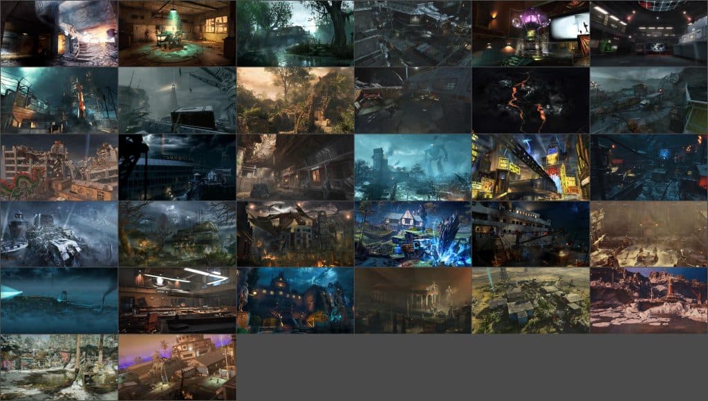 all treyarch zombies maps